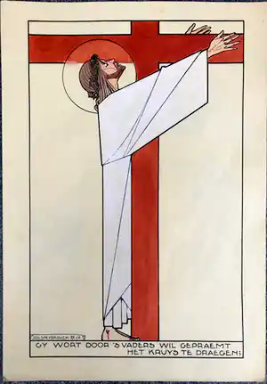 Jos Speybrouck - Via Crucis en de VII Weeën van Maria - 21 ingekleurde litho's - 1928 verkocht voor € 175!