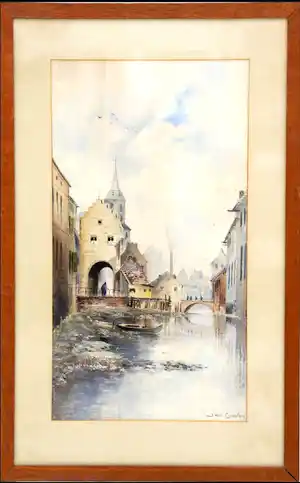 Hermanus Koekkoek (jr.) - Jan van Couver : Aquarel verkocht voor € 120!