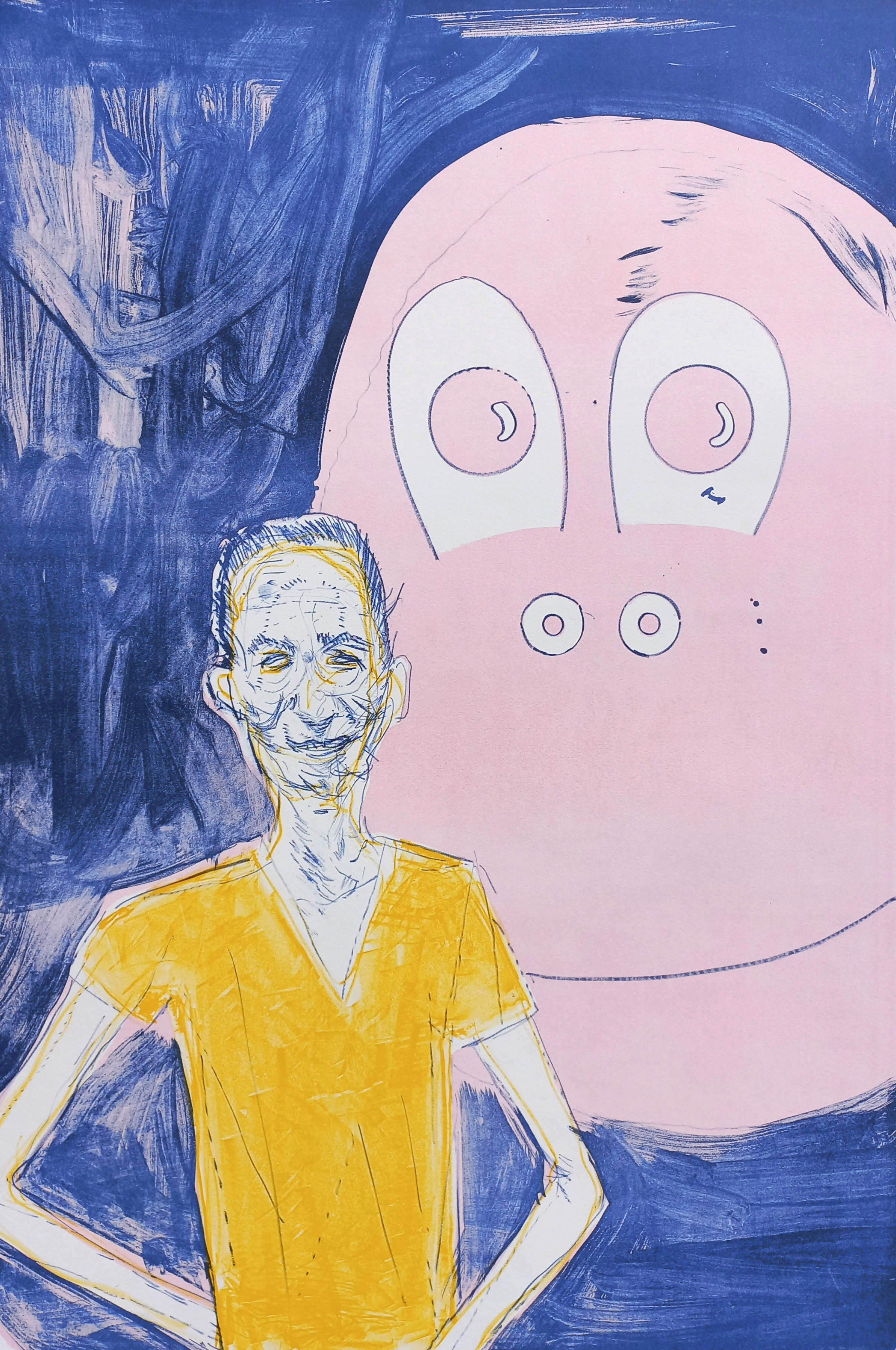 Daniel Richter - Portrait of Jeff Koons, litho (groot!) kopen? Bied vanaf 495!