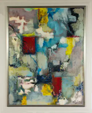 Albert Klijn - Olieverf op hardboard, Abstract - Ingelijst kopen? Bied vanaf 150!