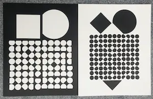 Victor Vasarely - 2 offset lithos - BELLATRIX en CASSIOPEE - 1973 kopen? Bied vanaf 50!