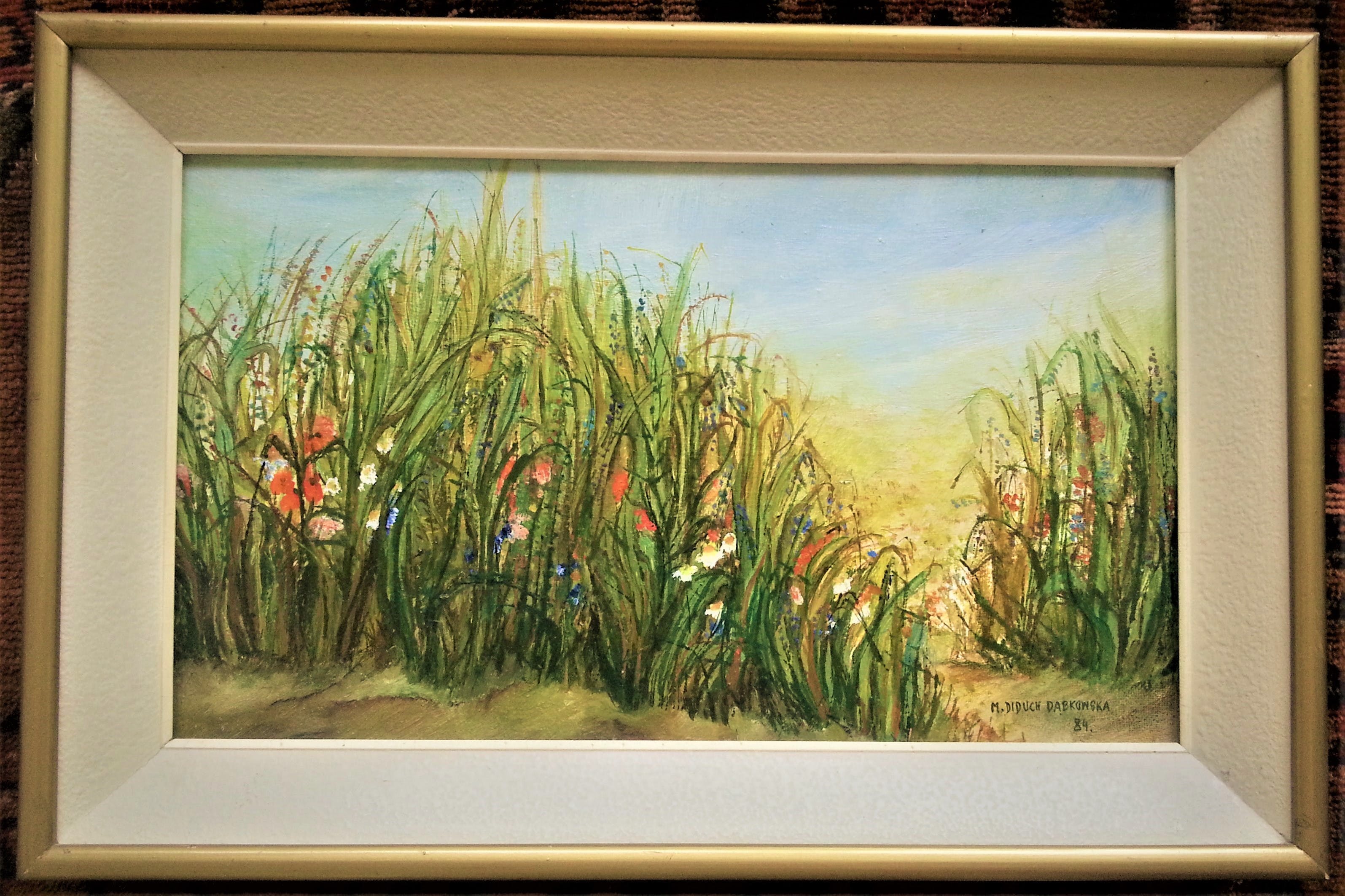 Maria Diduch - Maria Diduch - Olieverf op Doek - Gesigneerd - Ingelijst - 1984 verkocht voor € 40!