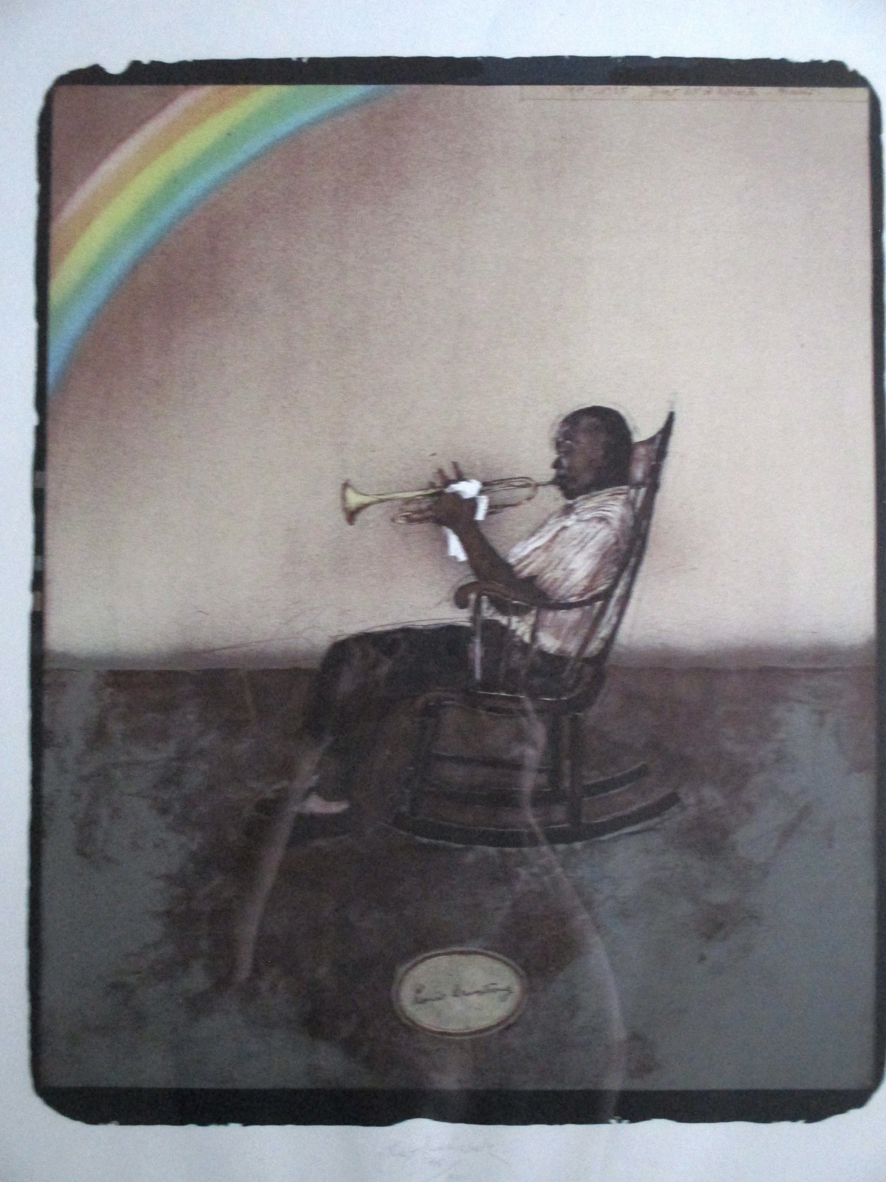 Vladimir Suchanek - Ingelijste zeefdruk Louis Armstrong verkocht voor € 65!