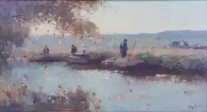 Jan Simon Knikker (sr.) - vissers in de polder verkocht voor € 220!