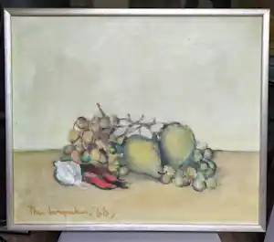 Theo Swagemakers - stilleven fruit in olieverf verkocht voor € 150!