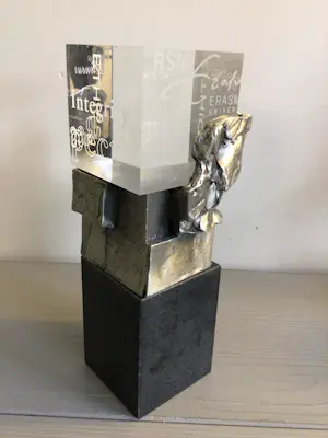 Ad Haring - Sculptuur / Afstudeer plaat Erasmus Universiteit .. kopen? Bied vanaf 90!