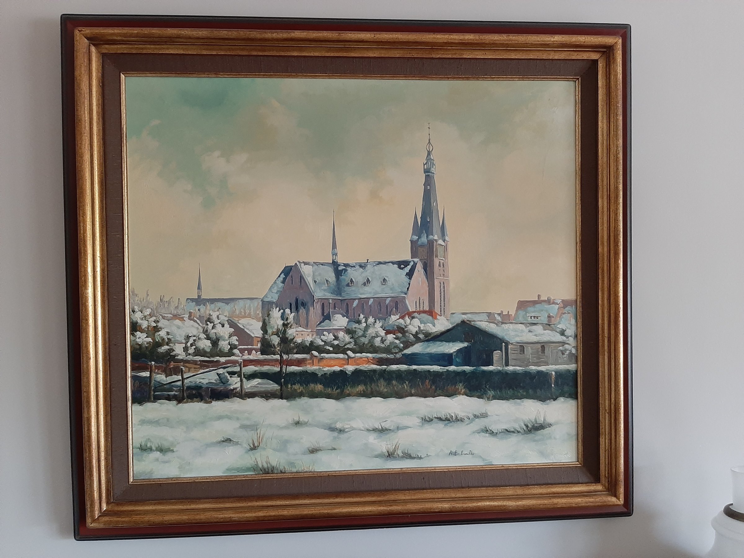 Albert Embrechts - winters landschap kopen? Bied vanaf 150!