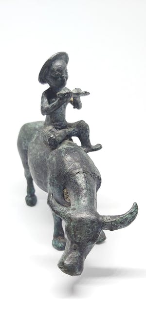 Brons (Onbekend) - Antieke Aziatische Yak Met Boer Rond 1930 kopen? Bied vanaf 85!