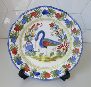 Faience  ( st Michel) Moustiers - Henriot Quimper, Faience de Moustier, Menegatti Firenze - Drie stuks Frans en It kopen? Bied vanaf 1!
