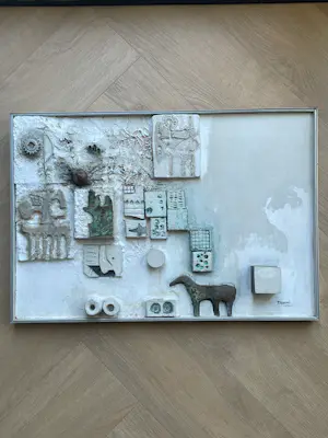 Theo Boons - compositie in reliëf kopen? Bied vanaf 100!