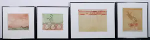 Jan Montyn - Ets, Lot van vier abstracte etsen - Ingelijst kopen? Bied vanaf 150!