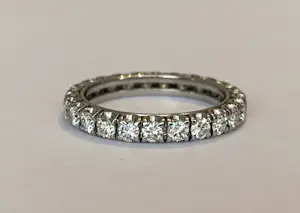 Platina  alliance ring met diamanten ca 1,40 crt kopen? Bied vanaf 1200!