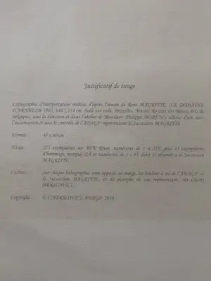 Rene Magritte - (naar), Le Château des Pyrénées, Lithografie kopen? Bied vanaf 450!
