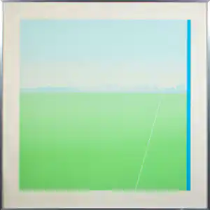 Frits Hesseling - Zeefdruk, Laatste windscherm - Ingelijst verkocht voor € 40!
