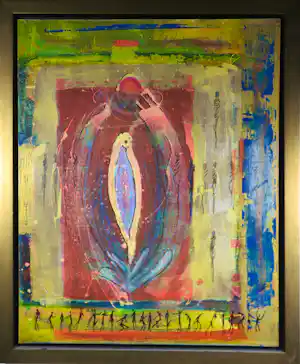 Ad Arma - Handbewerkte zeefdruk op board, Uit de serie 'India' nr. 18 verkocht voor € 60!