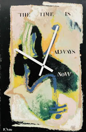 Jeroen Krabbé - The Time is always now ( zeefdruk met werkende klok) kopen? Bied vanaf 195!