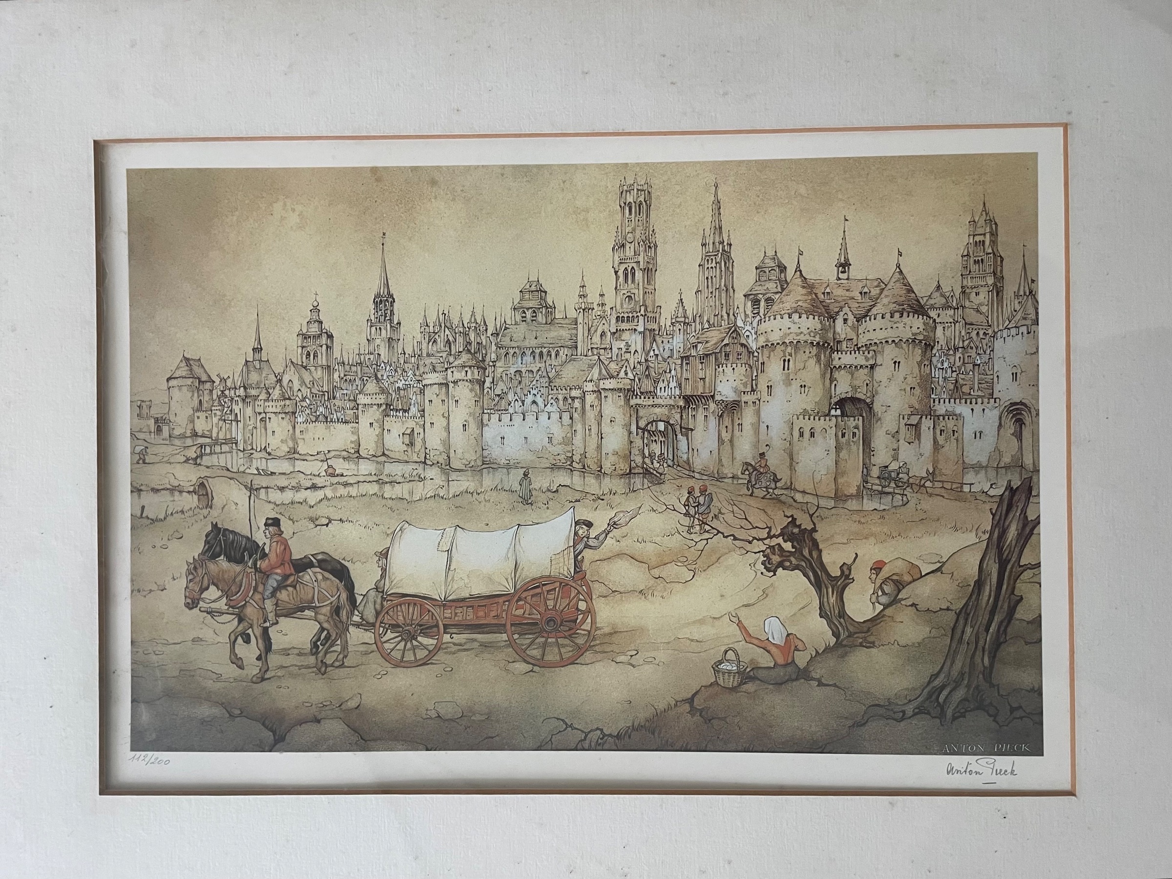 Anton Pieck - Voor de poorten van Brugge kopen? Bied vanaf 179!