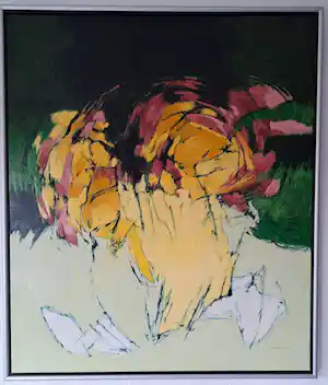 Hendrik van Veenendaal - Abstract - Ingelijst verkocht voor € 174!