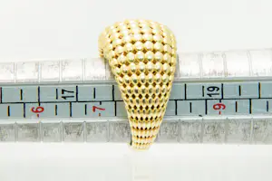 32 - 18 karaats geelgouden holle fantasie ring kopen? Bied vanaf 520!