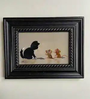 Henk Poeder - Kitten ontmoet twee muisjes verkocht voor € 124!