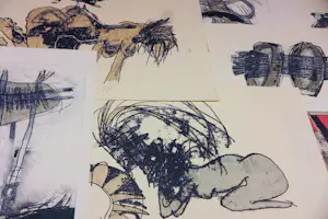 Wim Zurne - Zeefdruk, Lot van 9 grafische werken kopen? Bied vanaf 100!