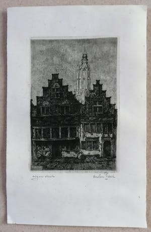 Anton Pieck - Oude gevels Amersfoort kopen? Bied vanaf 100!