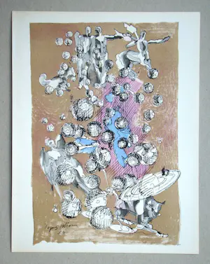 Jacques Villon - Planetaire constellatie - 1954 - Originele lithografie - Gesigneerd - Mourlot kopen? Bied vanaf 50!