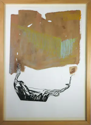 Hans Bossmann - Krijt op papier, Zonder titel - Ingelijst kopen? Bied vanaf 60!
