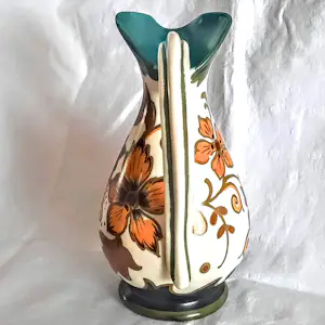 Plateelbakkerij Zuid-Holland - Keramikkrug Keramikvase Art Deco Modell 4812 Dekor "Godelin" 50er Jahre kopen? Bied vanaf 60!