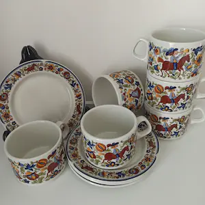 Villeroy en Boch - serie Troubadour, mokken/soepkommen en bordjes kopen? Bied vanaf 1!