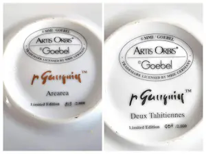 Porzellanfabrik W. Goebel - 2 Wandteller Artis Orbis Paul Gauguin Arearea und Deux Tahitiennes 90er Jahre kopen? Bied vanaf 58!