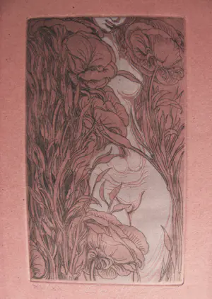 Ernst Fuchs - MÄDCHENAKT in FLORALER UMGEBUNG . 15 / 20 signiert kopen? Bied vanaf 250!