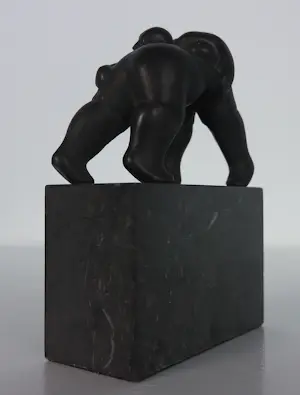 Jan Pieter Leeuwenburgh - Set van drie bronzen beeldjes, Hardloper, Worstelaars en Zwanger kopen? Bied vanaf 100!