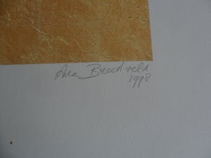 Ada Breedveld - Zeefdruk. z.t. (Dame in kimono met aap) kopen? Bied vanaf 35!