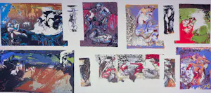 Anita de Baaij - Zeefrdruk en monotype, Lot van 7 zeefdrukken en 4 monotypes kopen? Bied vanaf 150!