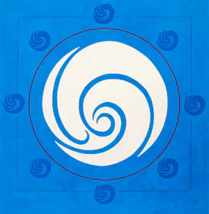 Jack Youngerman - "Galaxy Blue" - Serigraphie - Auflage von 75 - handsigniert - (93 x 91 cm) kopen? Bied vanaf 500!