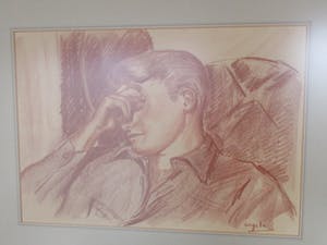 Johan Engela - Portret van rustende jongene man kopen? Bied vanaf 1!