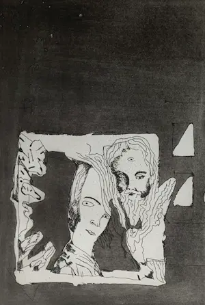 Lucebert - handgesigneerde ets | 'Derde gezicht | 1974 (INGELIJST) kopen? Bied vanaf 300!