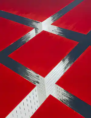 Jeroen Henneman - Rode Daken (Parc Editions), zeefdruk (groot) verkocht voor € 475!