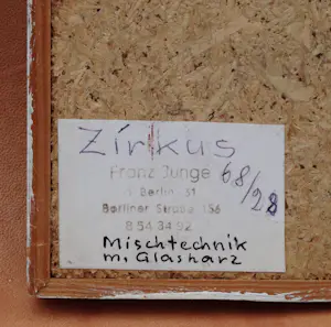 Franz Junge - "Zirkus-Szene" 1968 kopen? Bied vanaf 95!