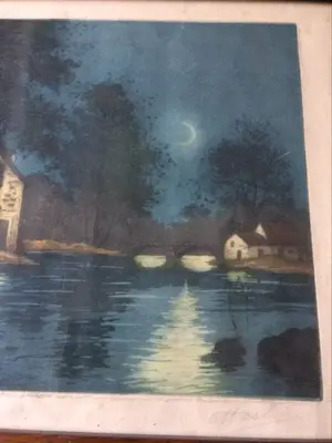 Niet of onleesbaar gesigneerd - nachtelijk landschap kopen? Bied vanaf 1!