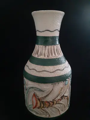 Aldo Londi - Italiaanse Sgraffito vaas, fantasie zeewezens, Fratelli Fanciullacci kopen? Bied vanaf 175!