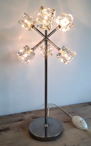 Niet of onleesbaar gesigneerd - Zware vintage designlamp "Ice Cubes Star" kopen? Bied vanaf 1!