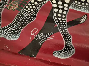 Rubuni Rashidi - Giraffe Family and Cheetah Family in Red kopen? Bied vanaf 150!