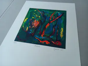 Gabriele Sperlich - Anbruch 2021 Holzschnitt Linolschnitt Irisdruck Auflage nur 50 Exemplare kopen? Bied vanaf 60!