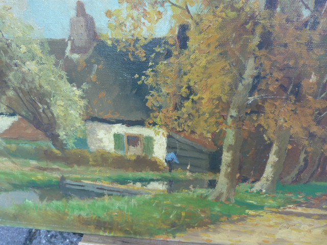 Niet of onleesbaar gesigneerd - ( 20e eeuw ) - Zonnig landschap. kopen? Bied vanaf 1!