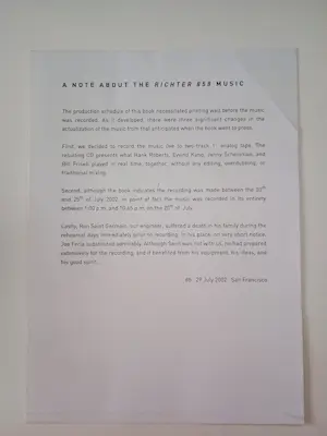 Gerhard Richter - "RICHTER 858" - 2002 - Hardcover + 8 abstrakte Bilder + CD kopen? Bied vanaf 300!