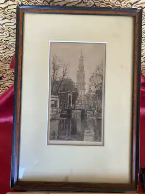Johannes Josseaud - Zicht op Zuiderkerk verkocht voor € 35!