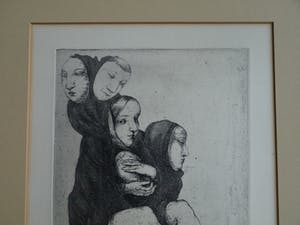 Theo Daamen - (1939-2021) : Ingelijste ets , Verwachting – 1970 – oplage 5 kopen? Bied vanaf 50!