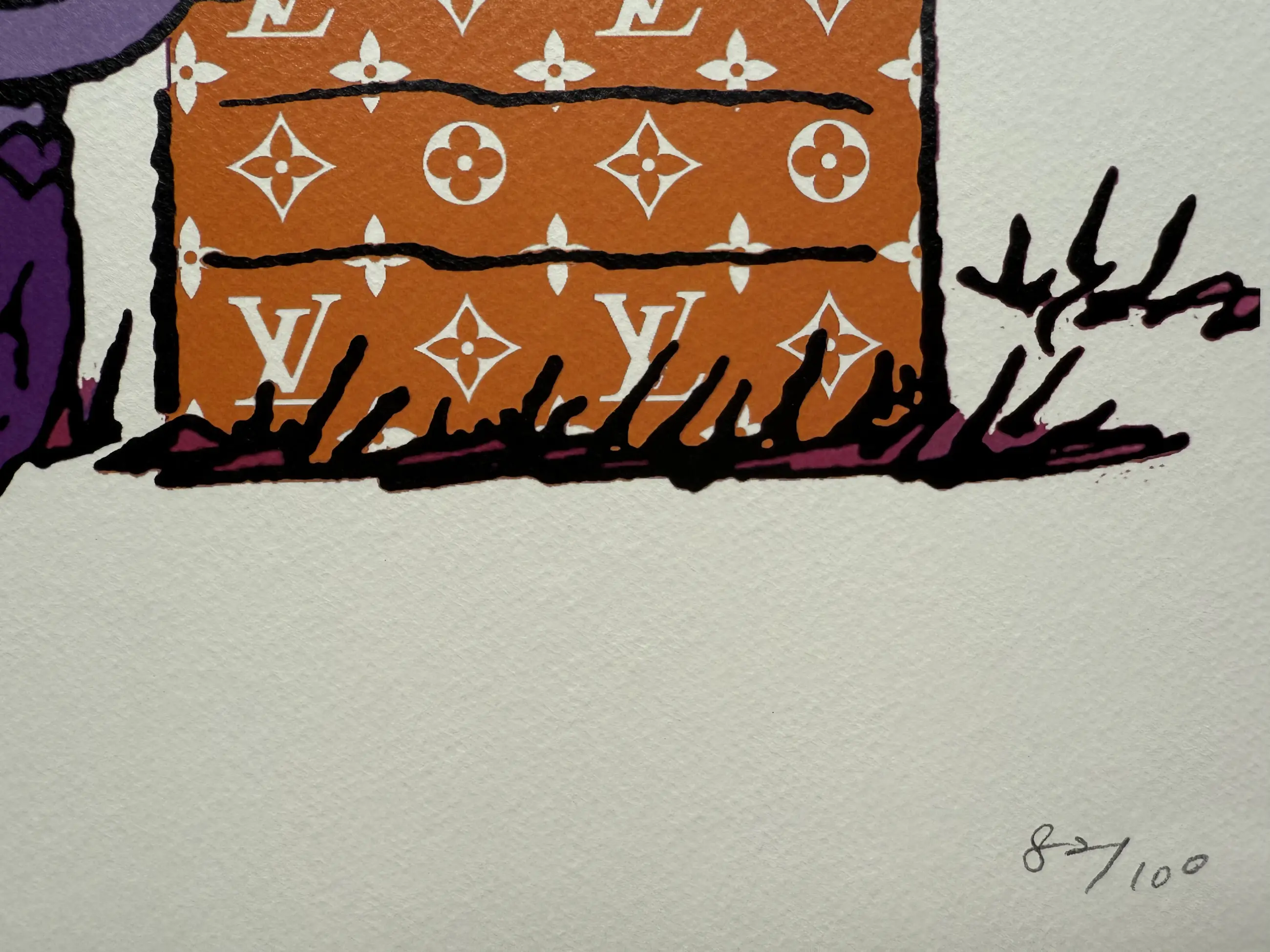 Death NYC - hand-signed silkscreen | 'Louis Vuitton Snoopy/Charlie